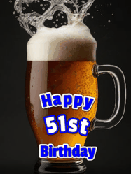 Happy Birthday Age 51 GIF, 51st Birthday GIF