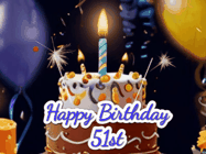Happy Birthday Age 51 GIF, 51st Birthday GIF