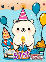 Happy Birthday Age 51 GIF, 51st Birthday GIF