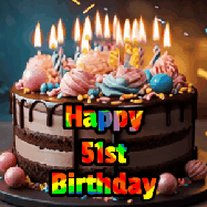 Happy Birthday Age 51 GIF, 51st Birthday GIF