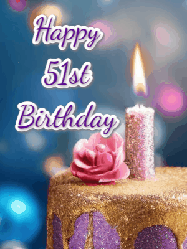 Happy Birthday Age 51 GIF, 51st Birthday GIF