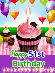 Happy Birthday Age 51 GIF, 51st Birthday GIF