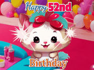 Happy Birthday Age 52 GIF, 52nd Birthday GIF