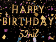 Happy Birthday Age 52 GIF, 52nd Birthday GIF