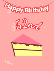 Happy Birthday Age 52 GIF, 52nd Birthday GIF