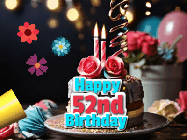 Happy Birthday Age 52 GIF, 52nd Birthday GIF