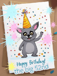 Happy Birthday Age 52 GIF, 52nd Birthday GIF