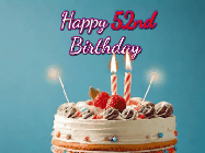 Happy Birthday Age 52 GIF, 52nd Birthday GIF