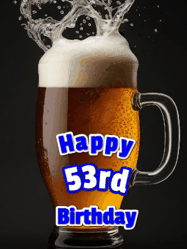 Happy Birthday Age 53 GIF, 53rd Birthday GIF