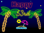 Happy Birthday Age 53 GIF, 53rd Birthday GIF