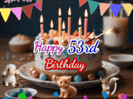 Happy Birthday Age 53 GIF, 53rd Birthday GIF
