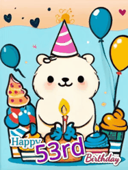 Happy Birthday Age 53 GIF, 53rd Birthday GIF