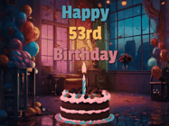 Happy Birthday Age 53 GIF, 53rd Birthday GIF