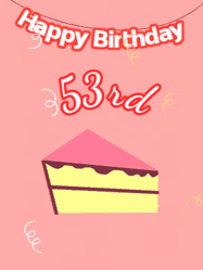 Happy Birthday Age 53 GIF, 53rd Birthday GIF