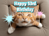 Happy Birthday Age 53 GIF, 53rd Birthday GIF