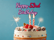 Happy Birthday Age 53 GIF, 53rd Birthday GIF