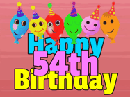 Happy Birthday Age 54 GIF, 54th Birthday GIF