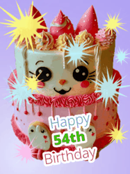 Happy Birthday Age 54 GIF, 54th Birthday GIF
