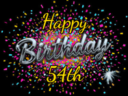 Happy Birthday Age 54 GIF, 54th Birthday GIF