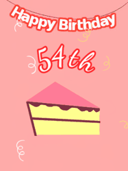 Happy Birthday Age 54 GIF, 54th Birthday GIF