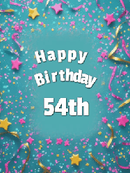 Happy Birthday Age 54 GIF, 54th Birthday GIF