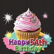 Happy Birthday Age 54 GIF, 54th Birthday GIF