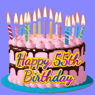 Happy Birthday Age 55 GIF, 55th Birthday GIF