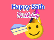 Happy Birthday Age 55 GIF, 55th Birthday GIF