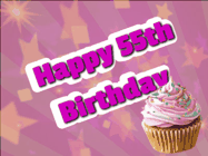 Happy Birthday Age 55 GIF, 55th Birthday GIF