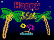 Happy Birthday Age 55 GIF, 55th Birthday GIF