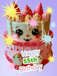Happy Birthday Age 55 GIF, 55th Birthday GIF