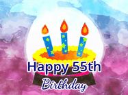 Happy Birthday Age 55 GIF, 55th Birthday GIF
