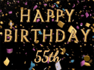 Happy Birthday Age 55 GIF, 55th Birthday GIF