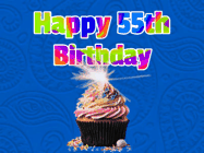 Happy Birthday Age 55 GIF, 55th Birthday GIF