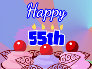 Happy Birthday Age 55 GIF, 55th Birthday GIF