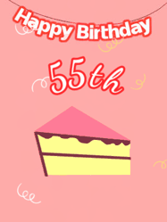 Happy Birthday Age 55 GIF, 55th Birthday GIF