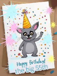 Happy Birthday Age 55 GIF, 55th Birthday GIF