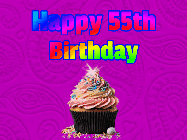 Happy Birthday Age 55 GIF, 55th Birthday GIF
