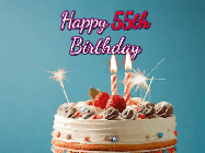 Happy Birthday Age 55 GIF, 55th Birthday GIF