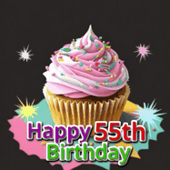 Happy Birthday Age 55 GIF, 55th Birthday GIF