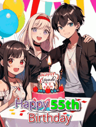 Happy Birthday Age 55 GIF, 55th Birthday GIF