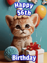 Happy Birthday Age 56 GIF, 56th Birthday GIF