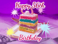 Happy Birthday Age 56 GIF, 56th Birthday GIF
