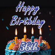 Happy Birthday Age 56 GIF, 56th Birthday GIF