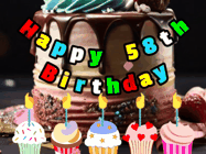 Happy Birthday Age 58 GIF, 58th Birthday GIF