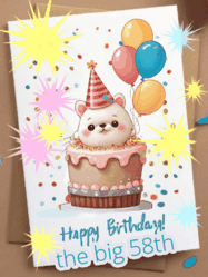 Happy Birthday Age 58 GIF, 58th Birthday GIF