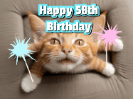 Happy Birthday Age 58 GIF, 58th Birthday GIF