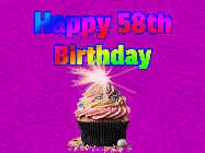 Happy Birthday Age 58 GIF, 58th Birthday GIF
