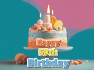 Happy Birthday Age 59 GIF, 59th Birthday GIF