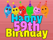 Happy Birthday Age 59 GIF, 59th Birthday GIF